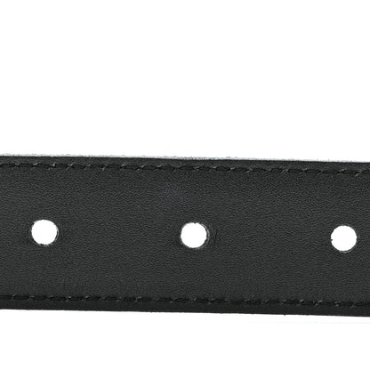 Saint Laurent Brushed Calfskin Folk Buckle Belt 95 38 Black 4 of 7