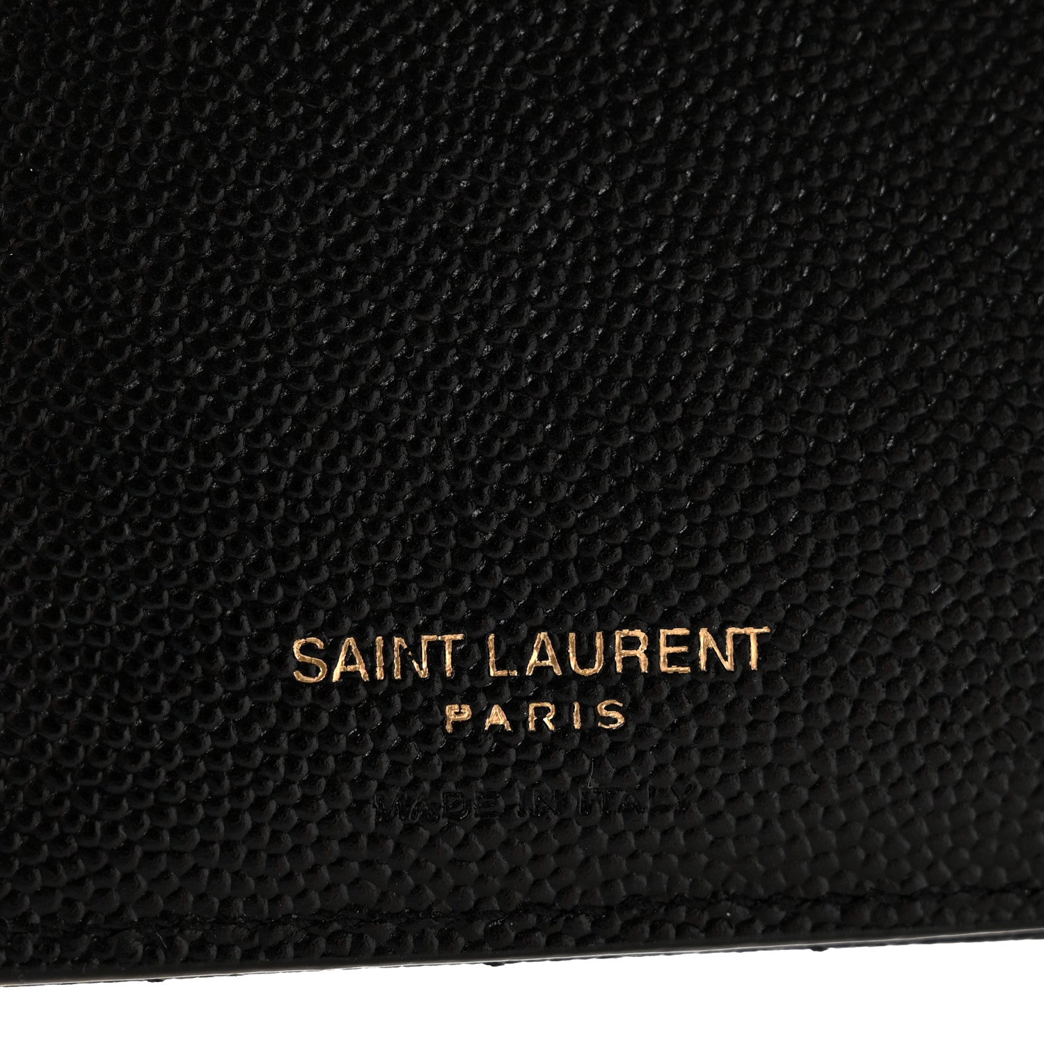 Saint Laurent Grain De Poudre Matelasse Chevron Monogram Zipped Two-Part Wallet Black 6 of 11