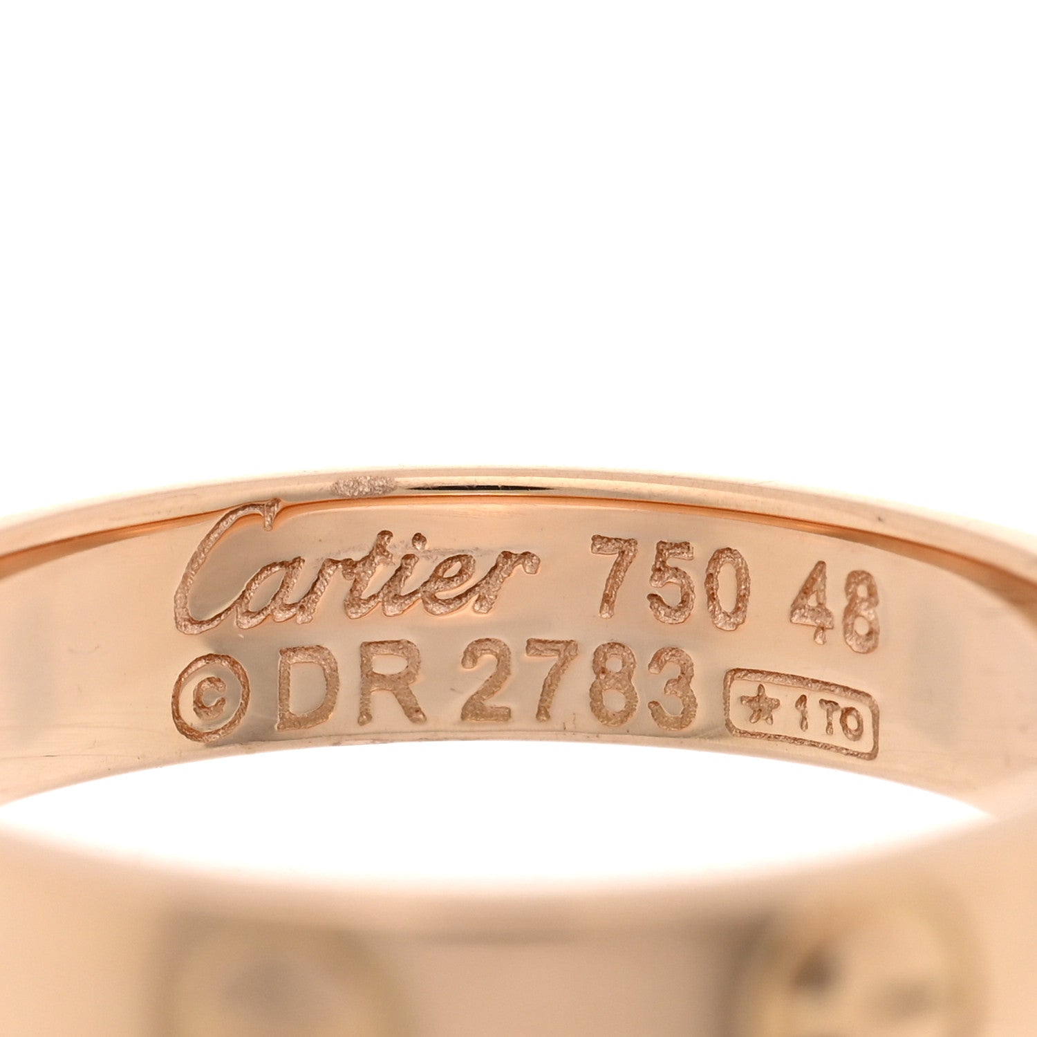 Cartier 18K Pink Gold 3.5mm LOVE Wedding Band Ring 48 4.5 4 of 5