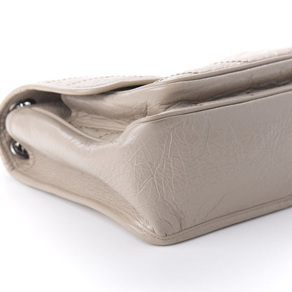 Saint Laurent Crinkled Calfskin Matelasse Monogram Medium Niki Chain Satchel Light Natural 7 of 9