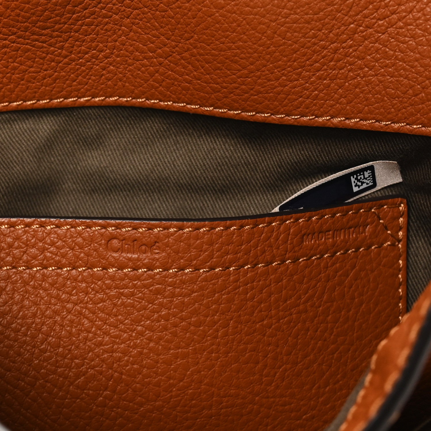 Chloe Grained Calfskin Medium Marcie Saddle Bag Tan 6 of 9