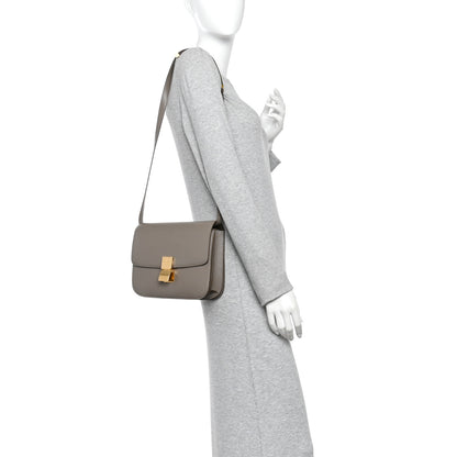 Celine Liege Calfskin Medium Classic Box Flap Bag Souris 2 of 10