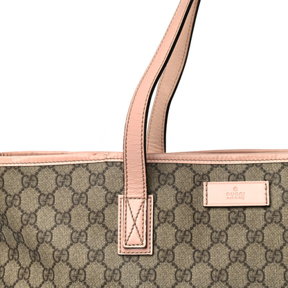 Gucci GG Supreme Monogram Medium Zippered Shopping Tote Pink 11 of 16
