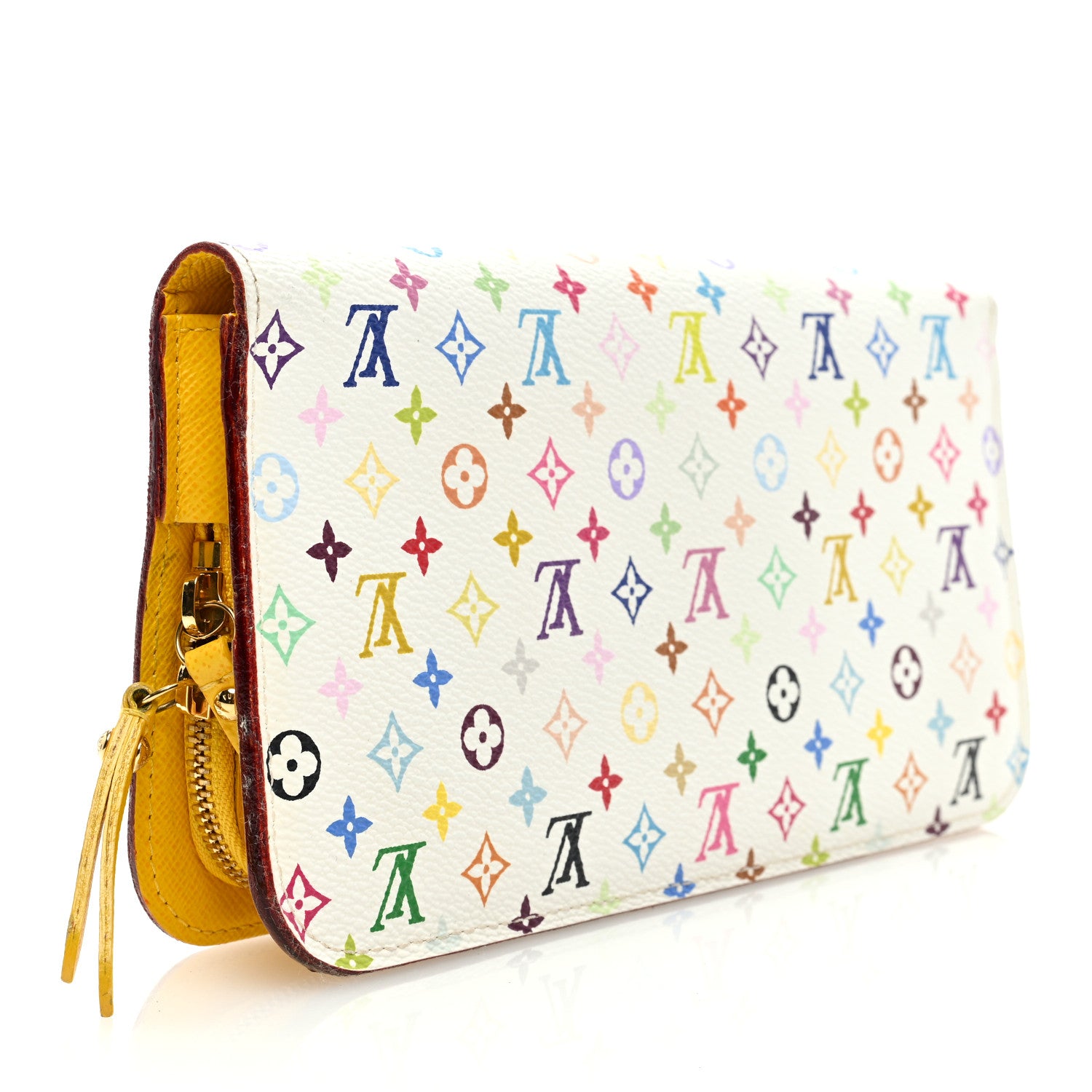 Louis Vuitton Monogram Multicolor Insolite Wallet White Citron 3 of 6
