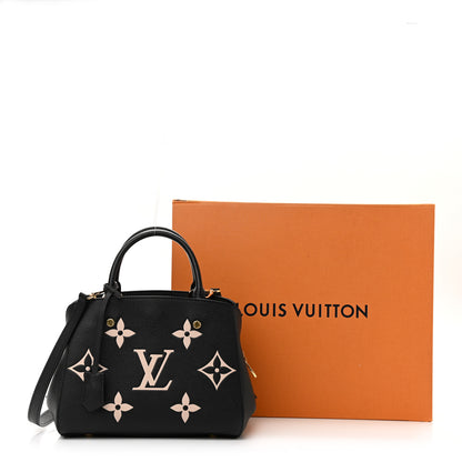 Louis Vuitton Empreinte Monogram Giant Montaigne BB Black Beige 11 of 11