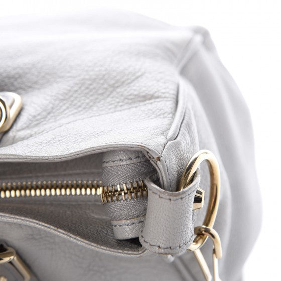 Chevre Gold Metallic Edge Hardware Velo Gris Perle