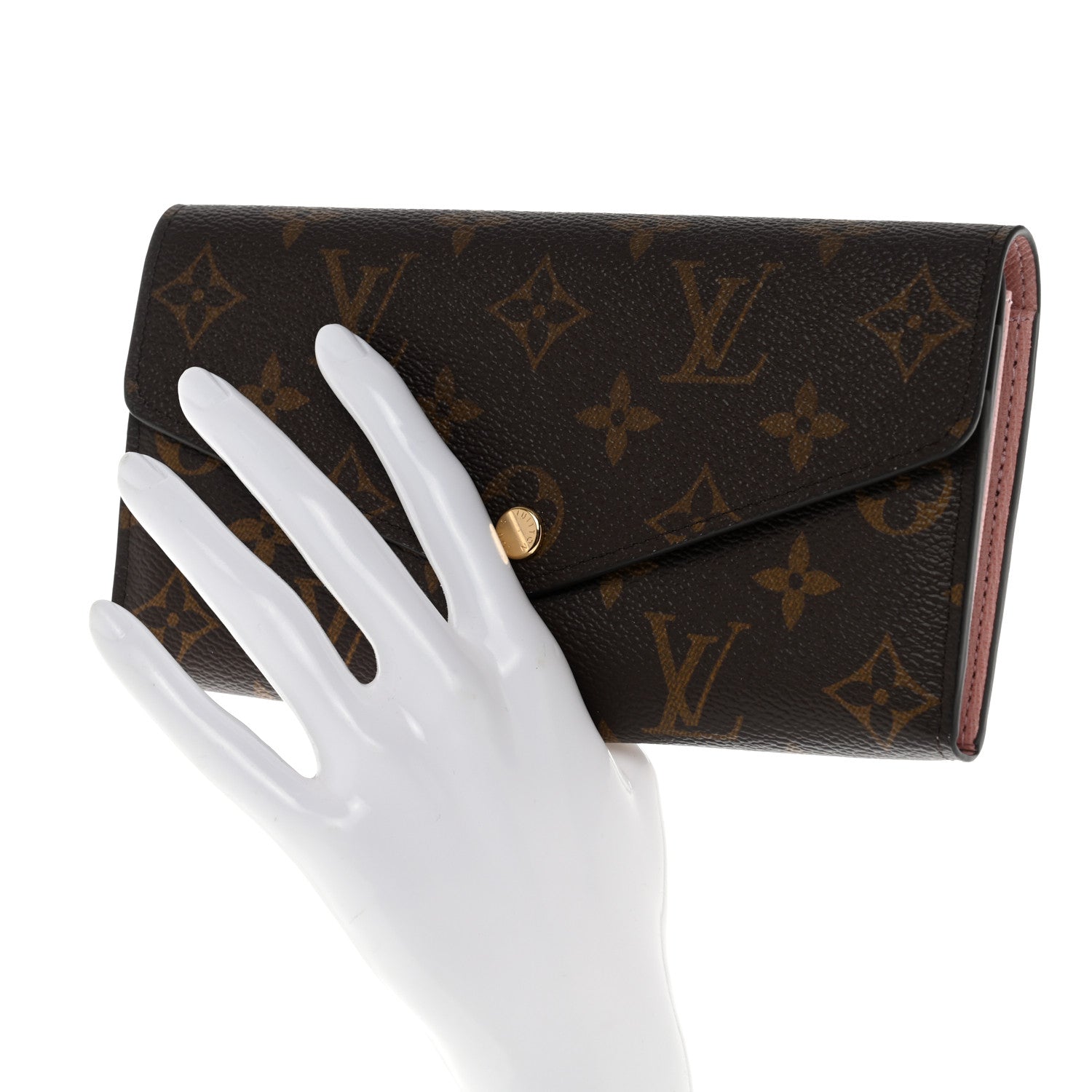 Louis Vuitton Monogram Sarah Wallet NM Rose Ballerine 2 of 9