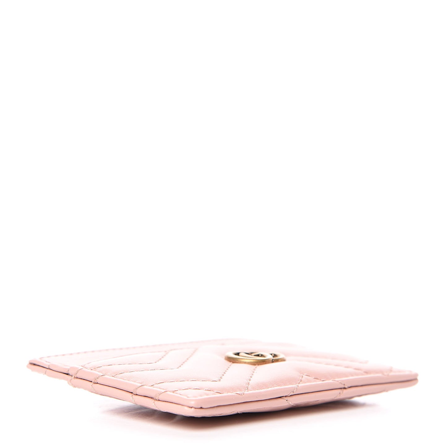 Calfskin Matelasse GG Marmont Card Holder Perfect Pink