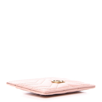 Gucci Calfskin Matelasse GG Marmont Card Holder Perfect Pink 4 of 6
