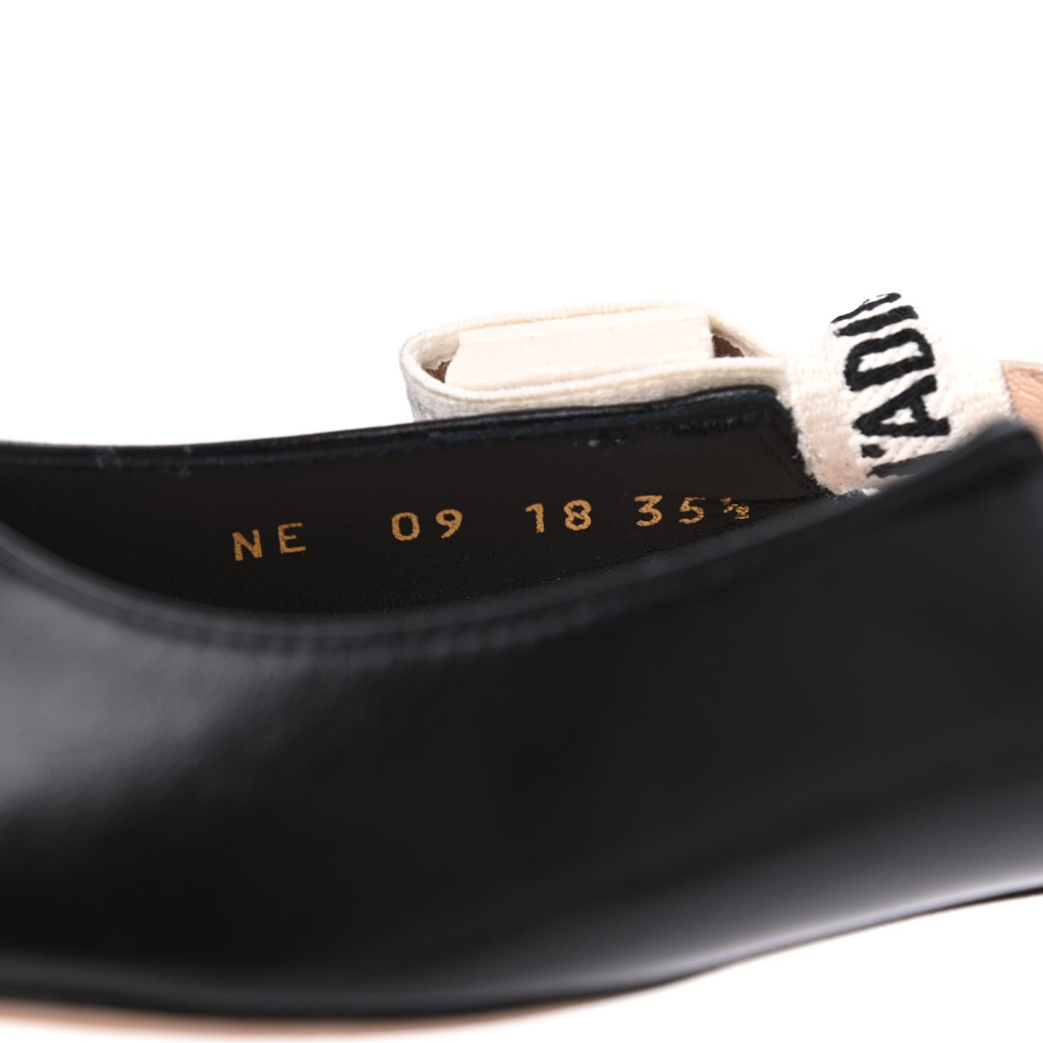 Christian Dior Lambskin Ribbon J'Adior Slingback Ballet Flats 35.5 Black 8 of 16