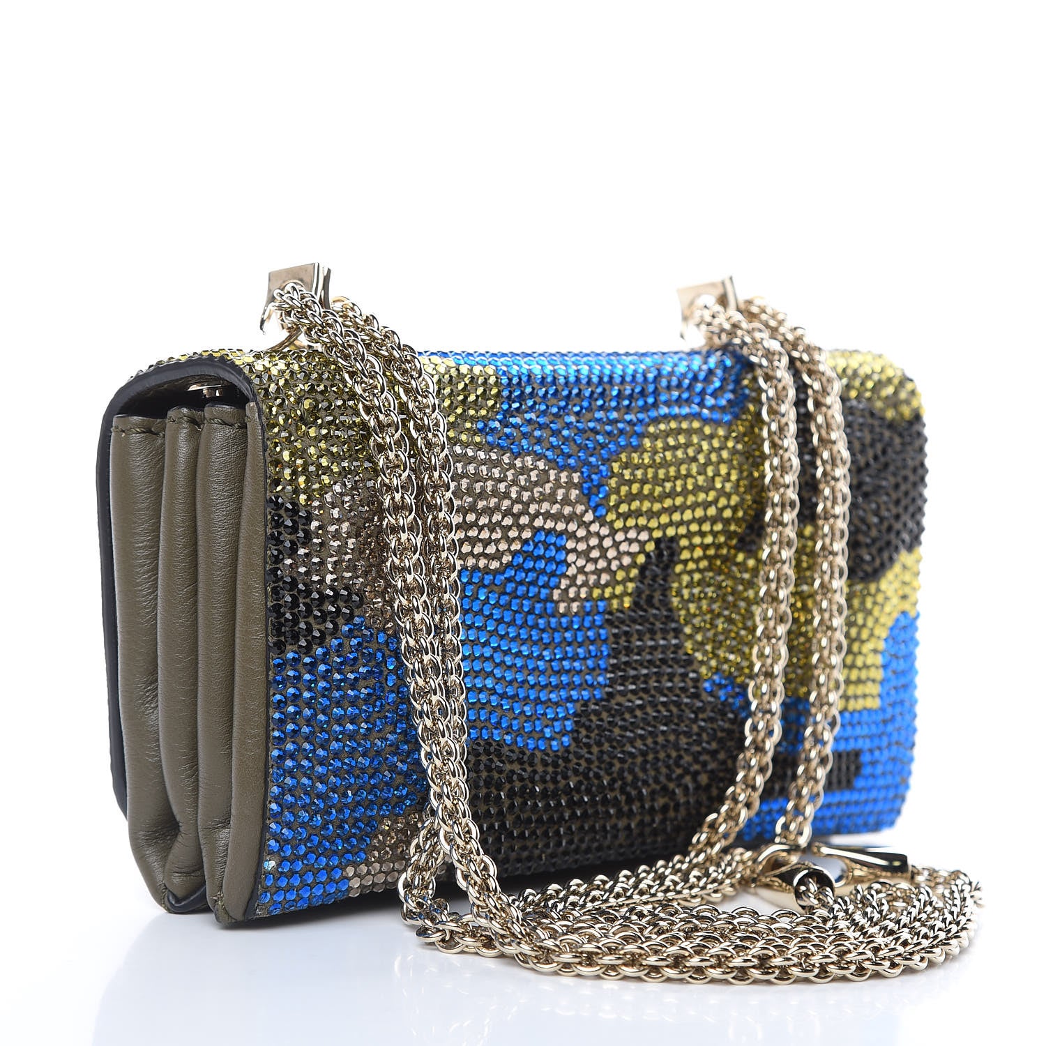 Valentino Garavani Nappa Crystal Camouflage Mini Va Va Voom Shoulder Bag Multicolor 3 of 9