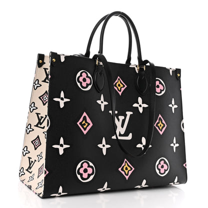 Louis Vuitton Monogram Giant Wild At Heart Onthego GM Black 3 of 9
