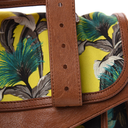 Proenza Schouler Canvas Tropical Printed Medium PS1 Satchel Brown 13 of 15