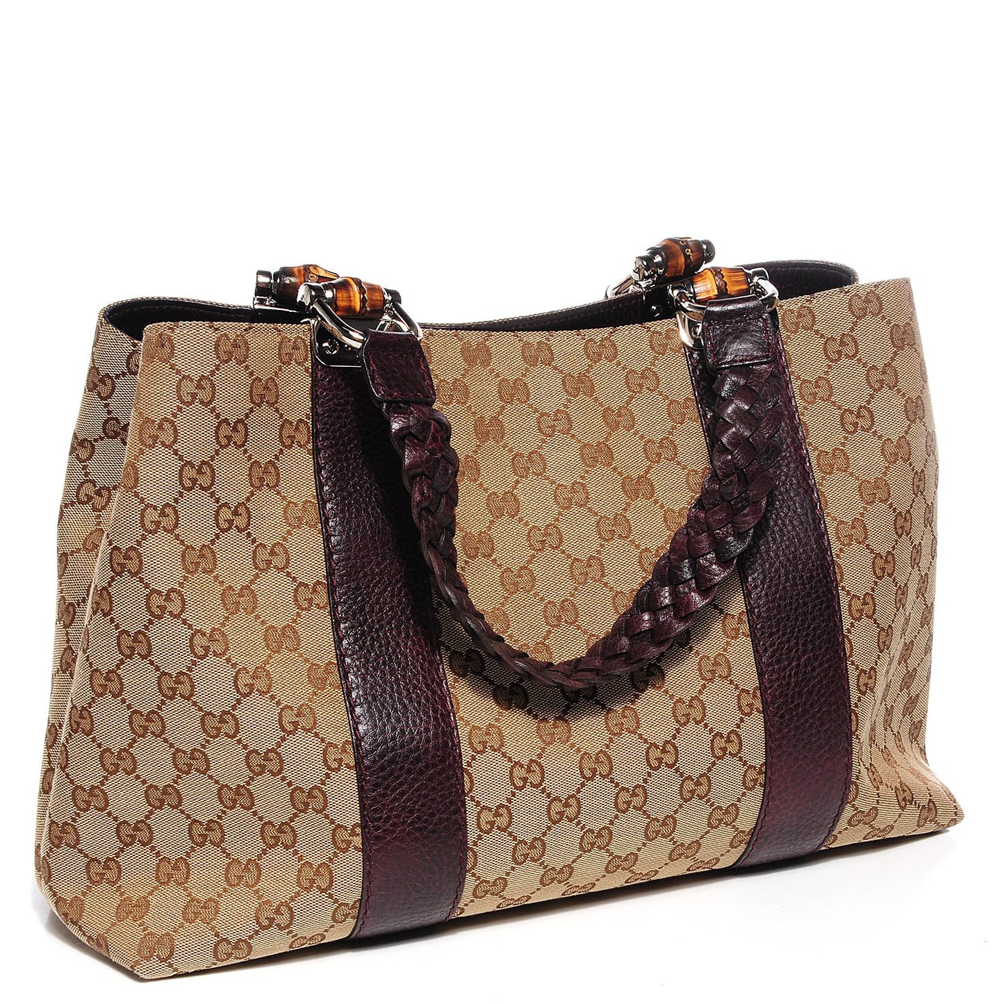 Monogram Medium Bamboo Bar Tote Bordeaux