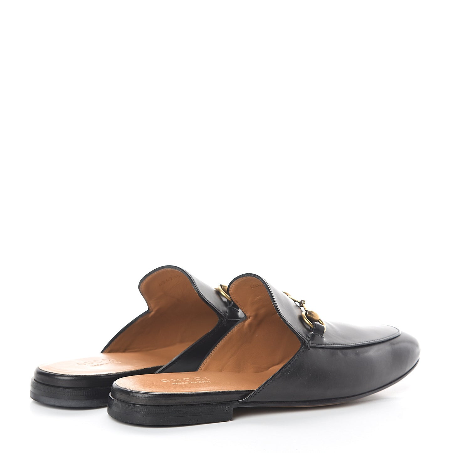 Calfskin Mens Princetown Slippers 8 Black
