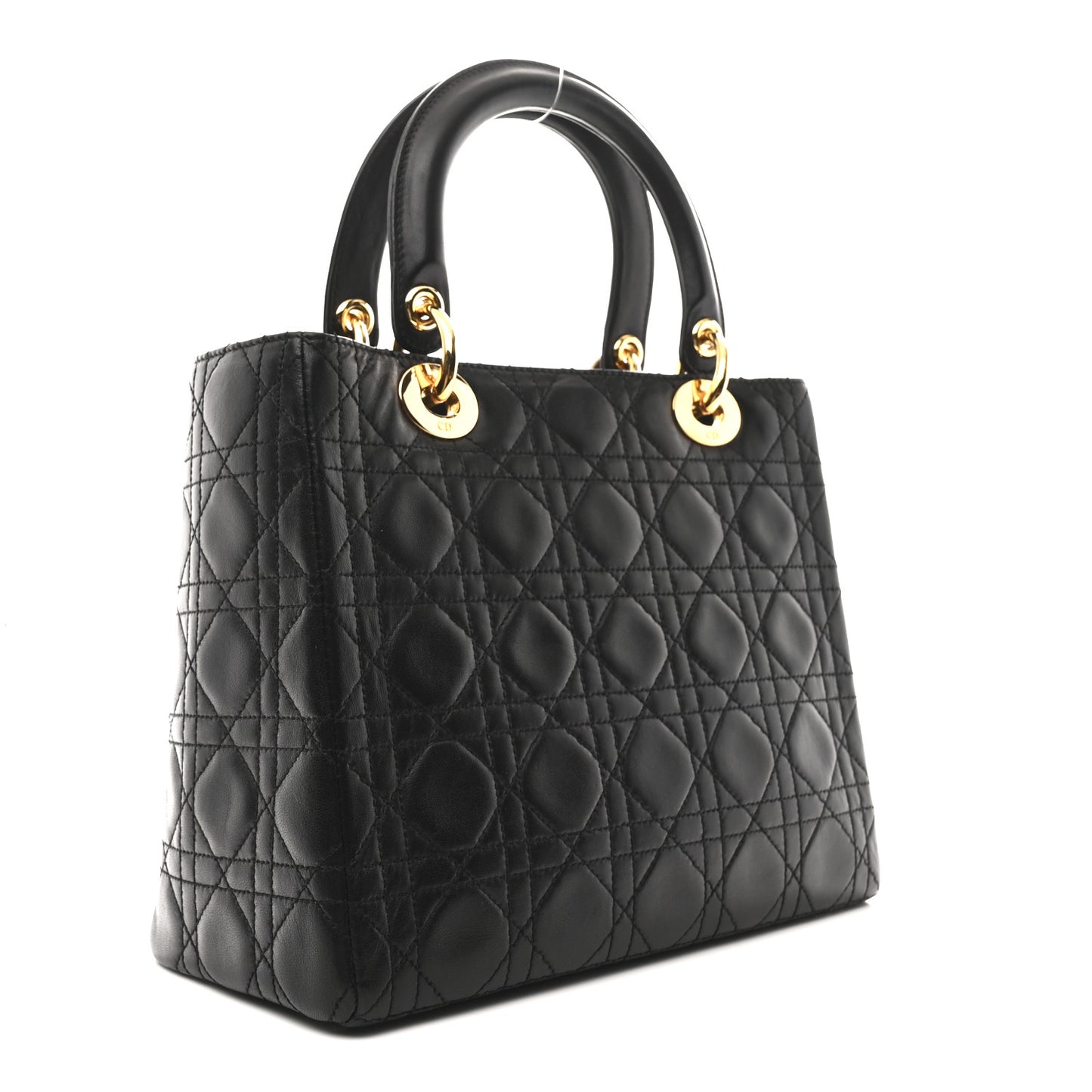 Lambskin Cannage Medium Lady Dior Black