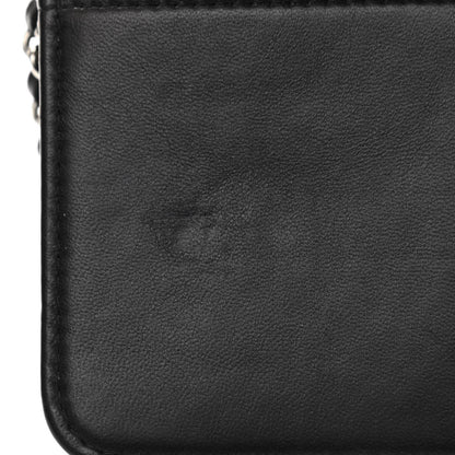 Chanel Lambskin Quilted Data Center Wallet On Chain WOC Black 11 of 13