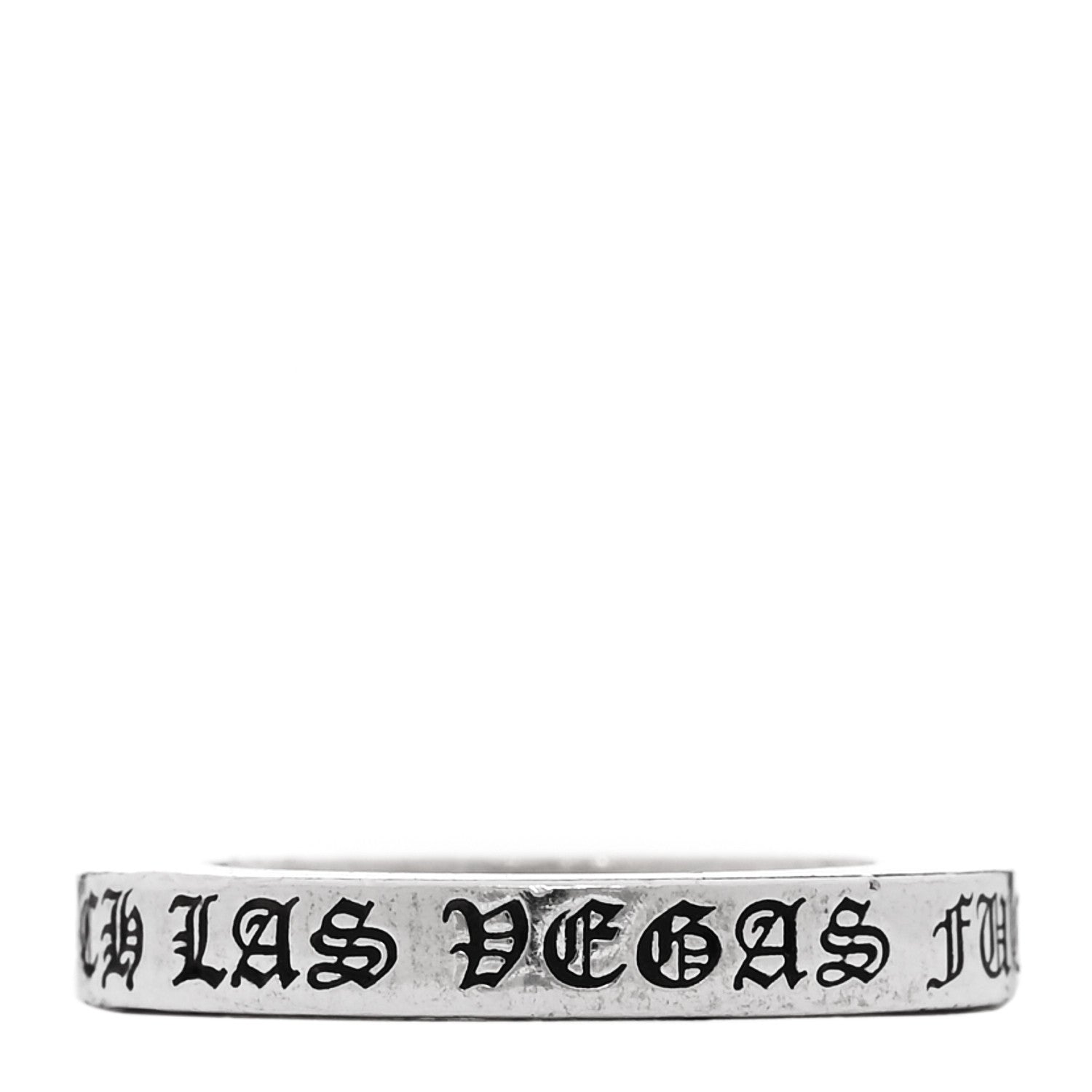Chrome Hearts Sterling Silver CH Las Vegas Fck You Spacer Ring 49 5 1 of 4