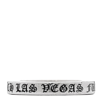 Chrome Hearts Sterling Silver CH Las Vegas Fck You Spacer Ring 49 5 1 of 4
