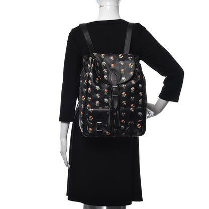 Saint Laurent Calfskin Prairie Flower Printed Festival Backpack Multicolor 2 of 12