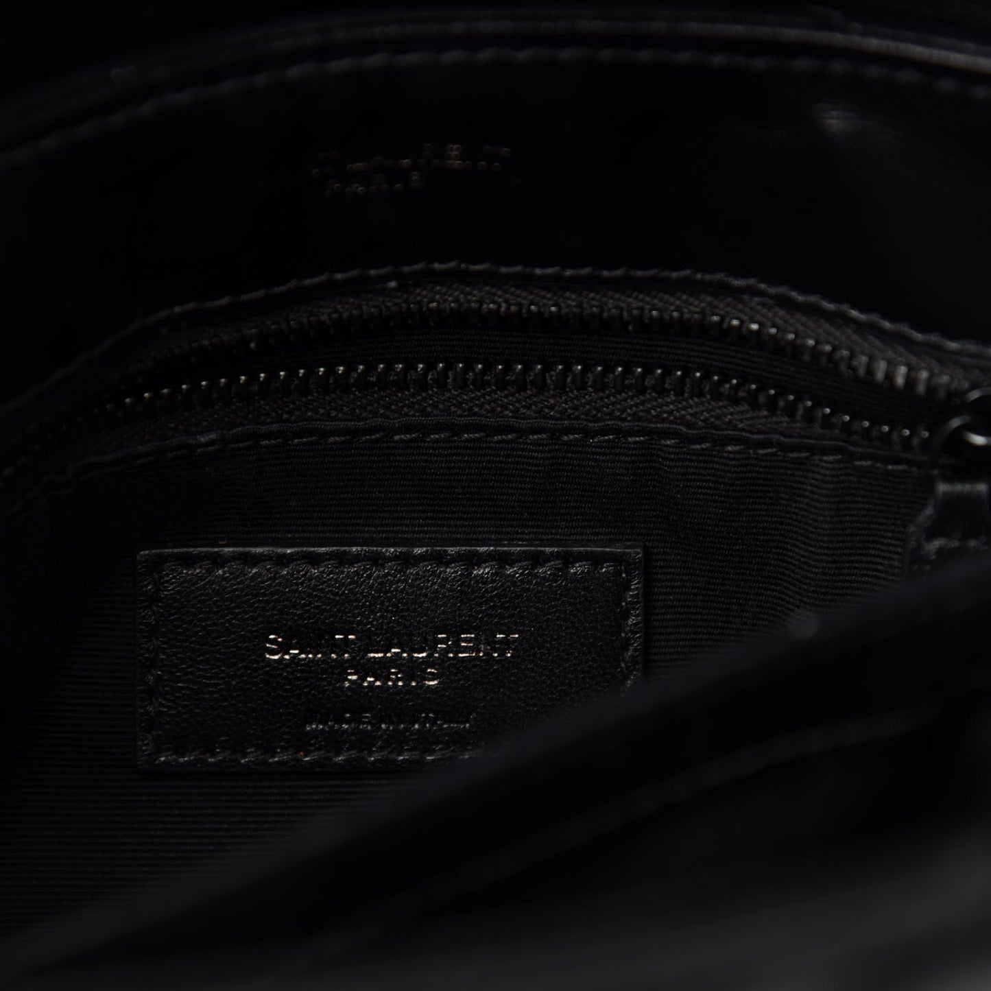 Calfskin Y Quilted Monogram Toy Loulou Crossbody Bag Black