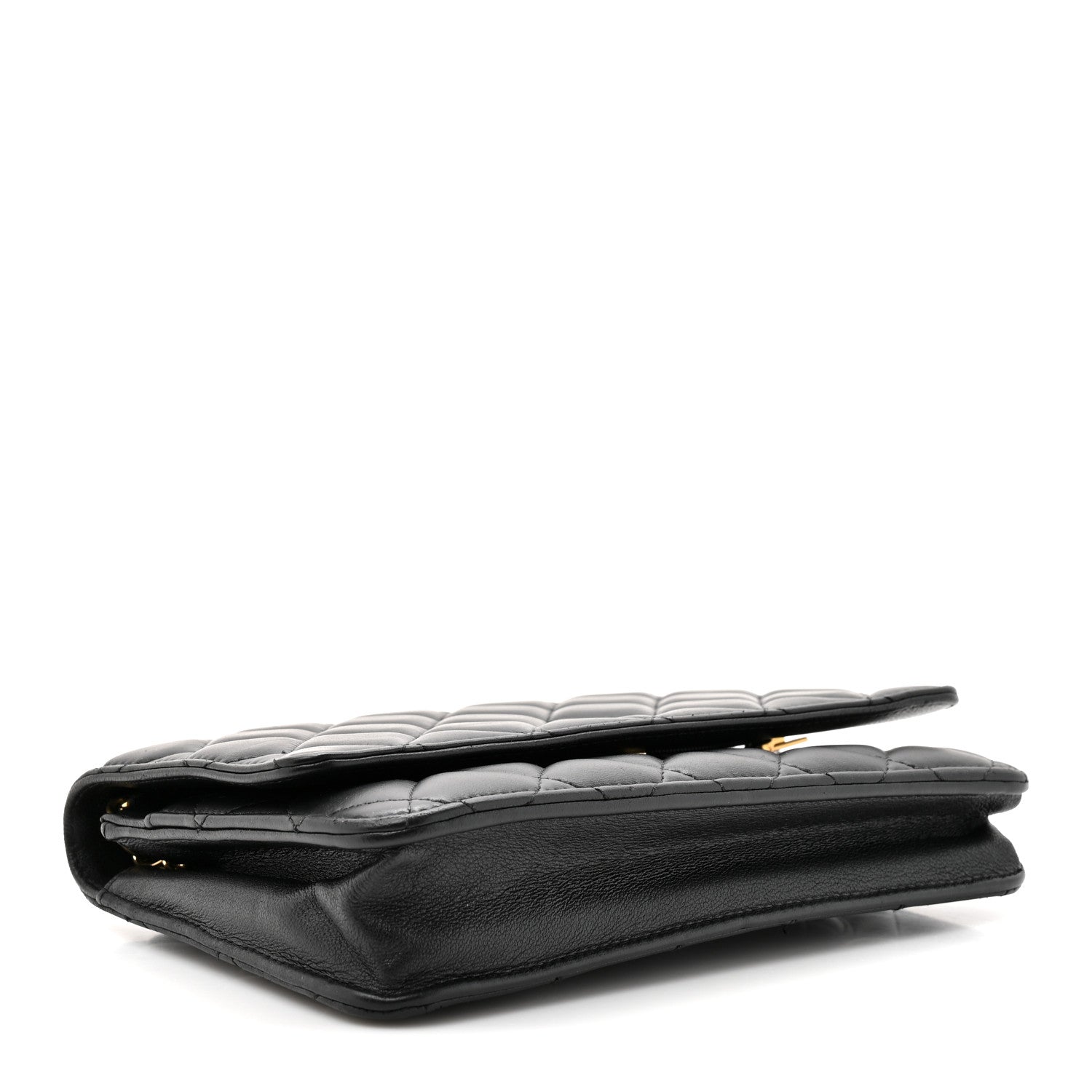 Chanel Lambskin Quilted Wallet On Chain WOC Black 3 of 12
