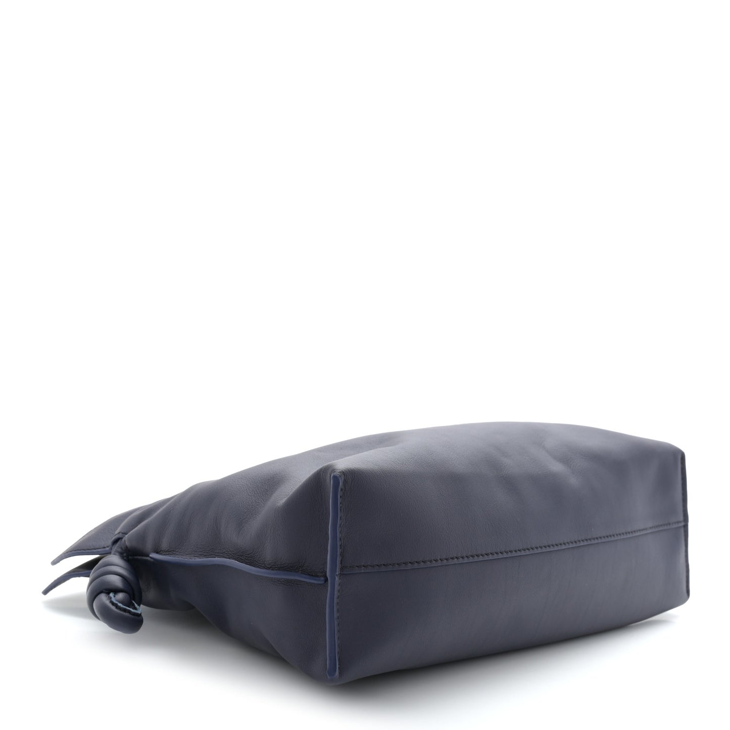 Nappa Flamenco Knot Clutch Navy
