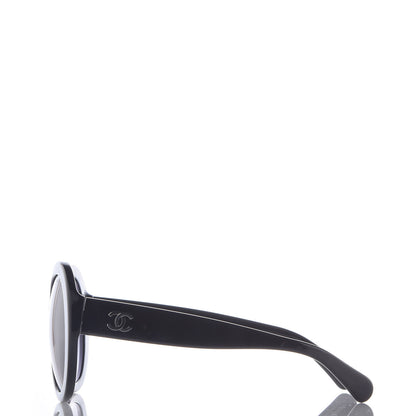 Chanel Oval CC Sunglasses 5372 Black 3 of 7