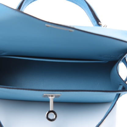 Hermes Epsom Mini Kelly Sellier 20 Bleu Du Nord 7 of 28