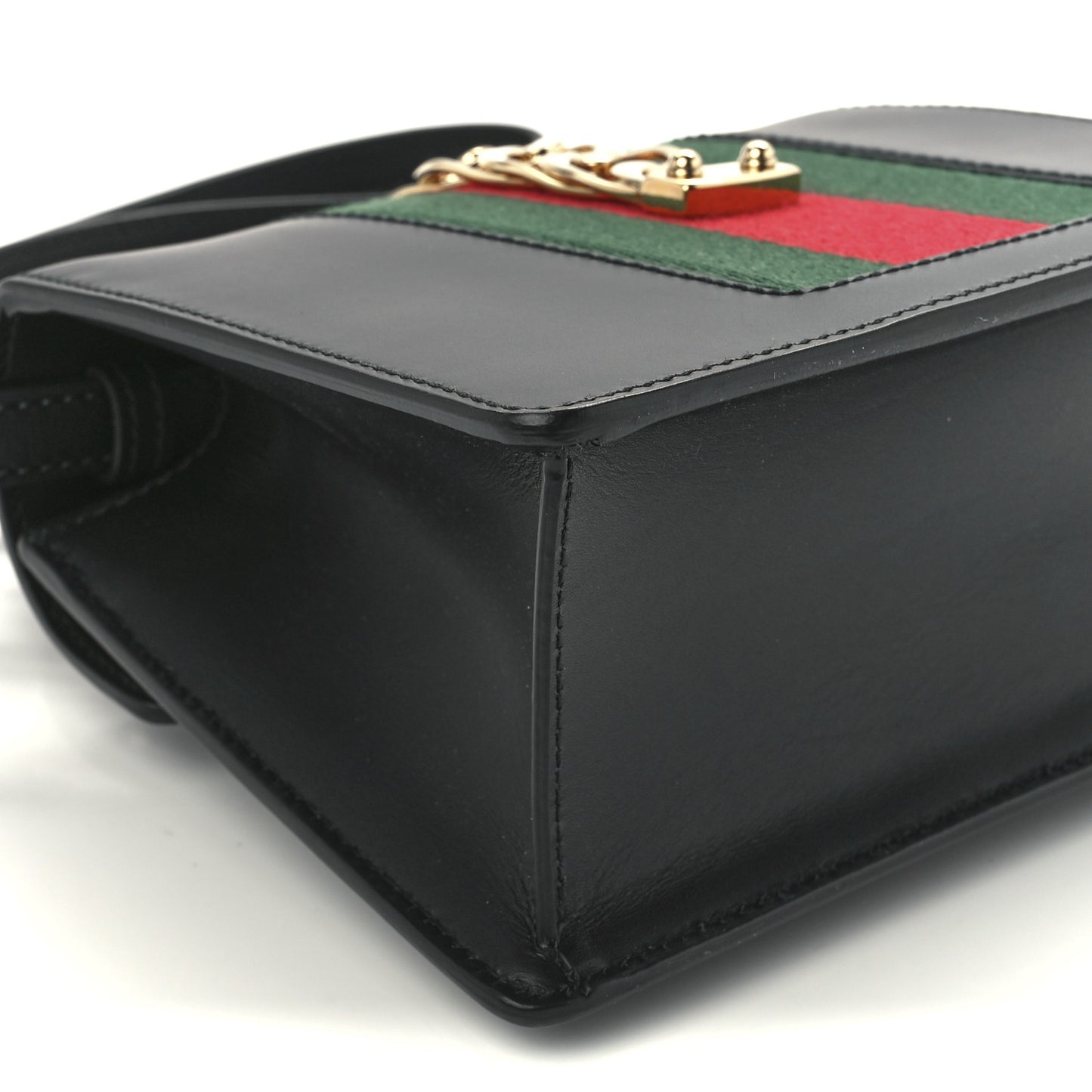 Calfskin Mini Sylvie Top Handle Bag Black