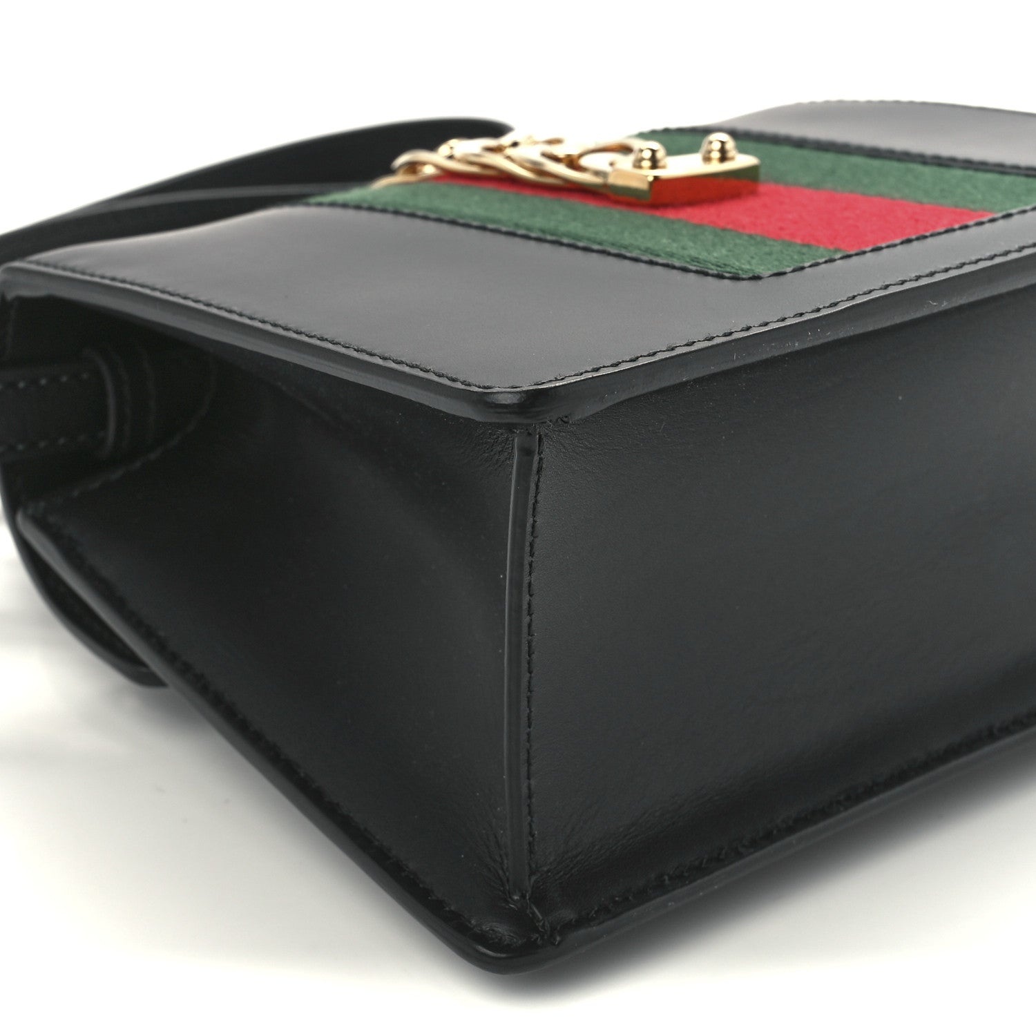 Gucci Calfskin Mini Sylvie Top Handle Bag Black 11 of 12