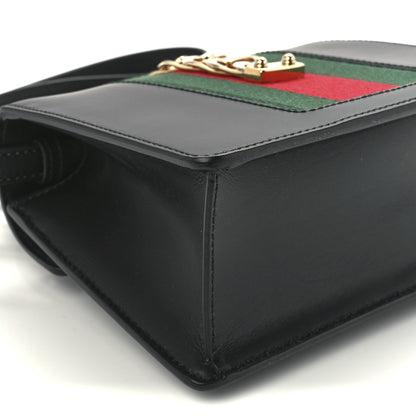 Gucci Calfskin Mini Sylvie Top Handle Bag Black 11 of 12