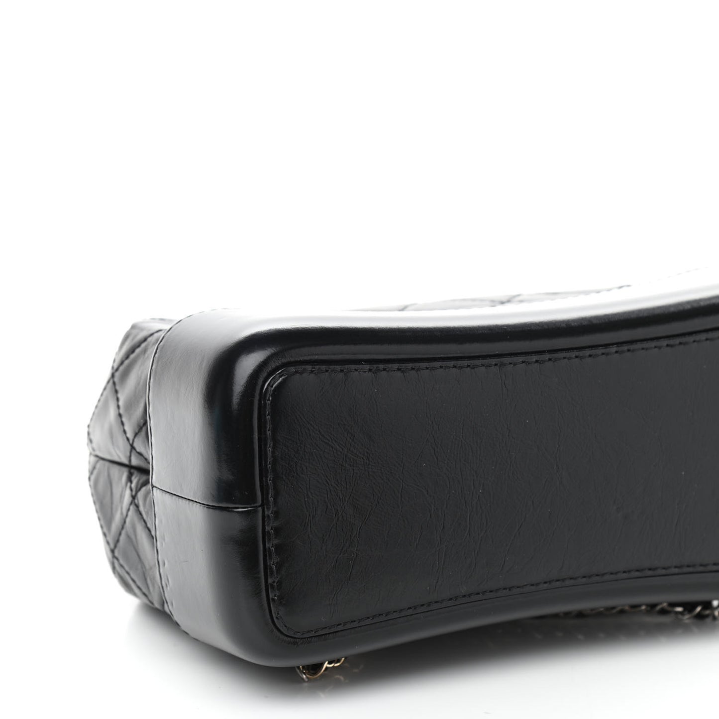 Aged Calfskin Quilted Small Gabrielle Backpack Black
