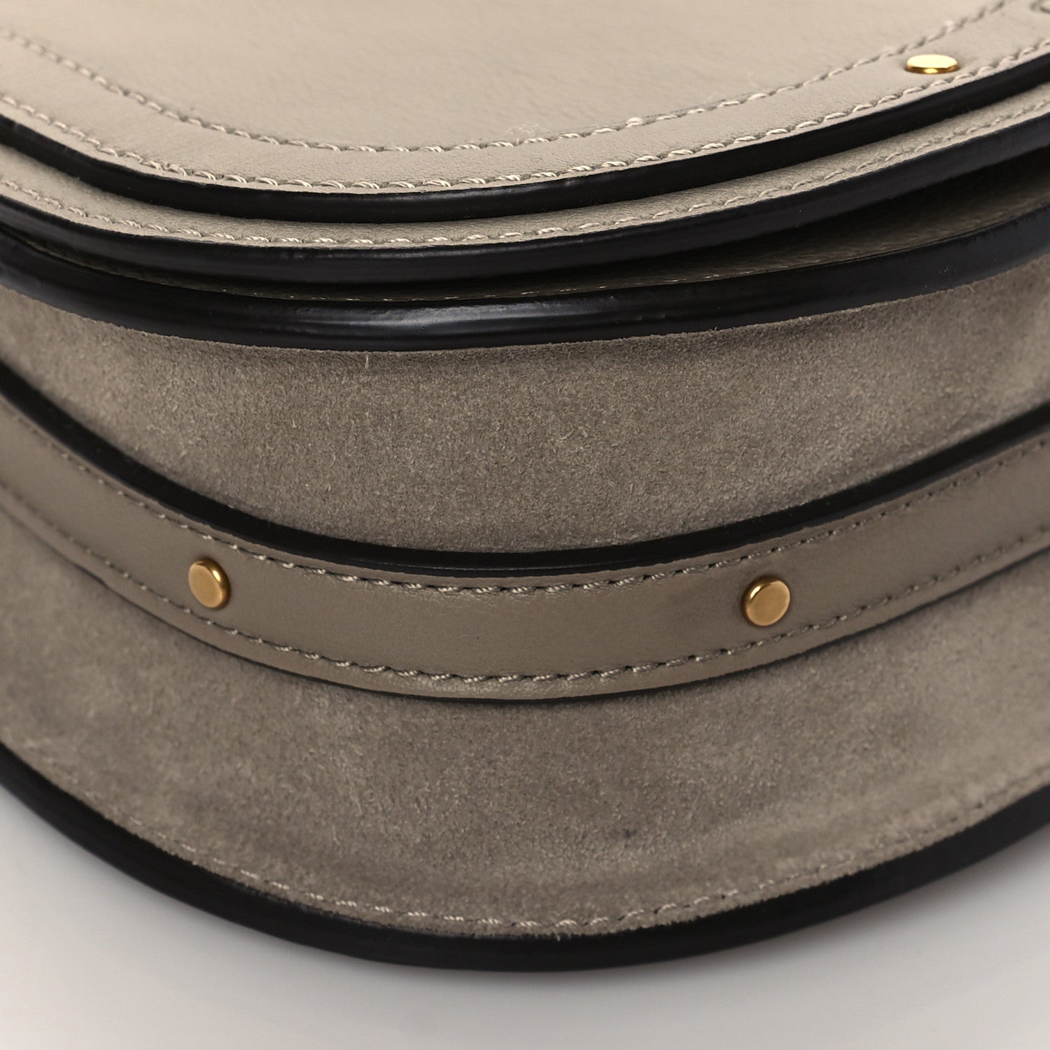 Chloe Calfskin Suede Small Nile Bracelet Bag Motty Grey 8 of 9