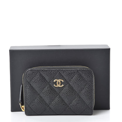 Chanel Caviar Quilted Zip Coin Purse Black 8 of 8