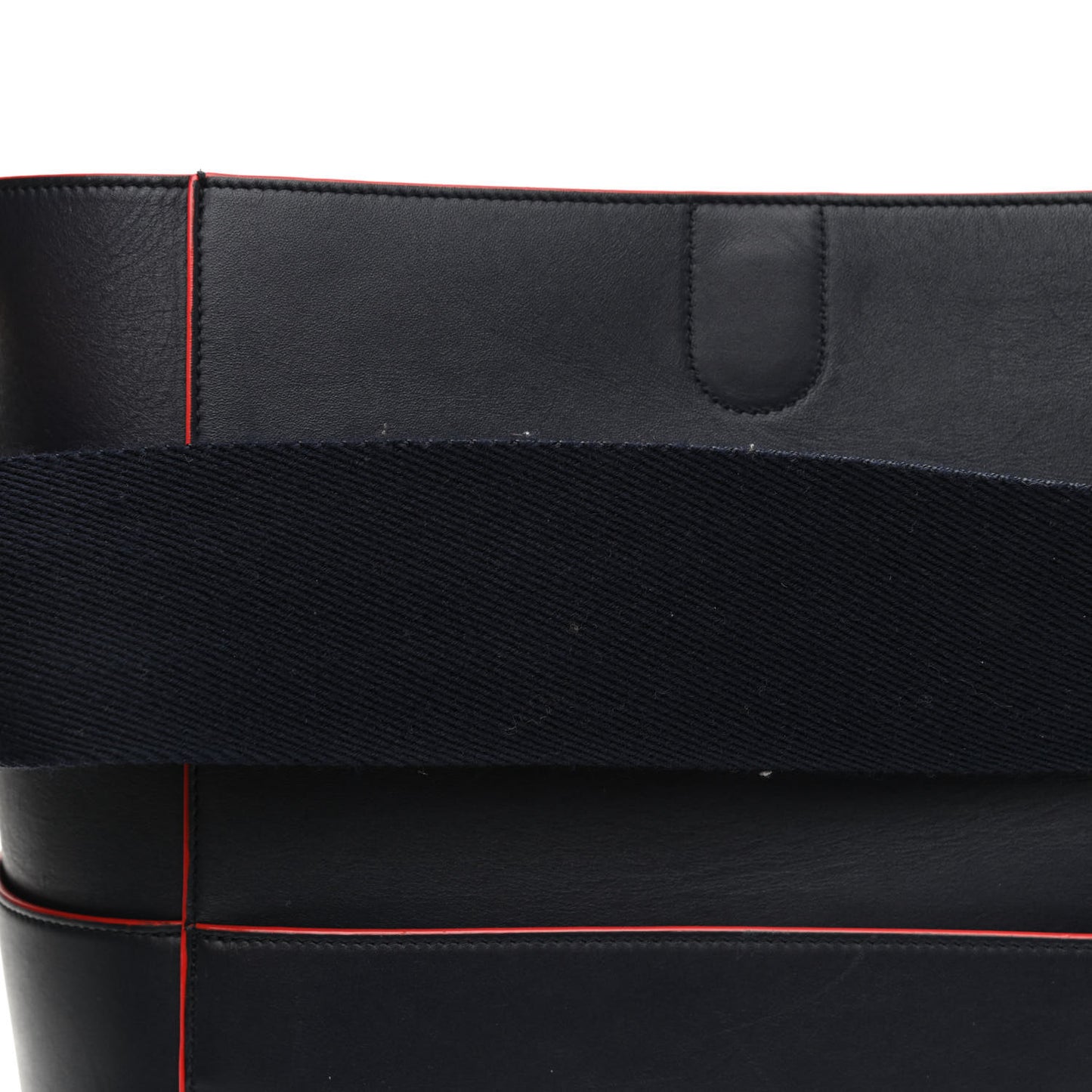 Supersoft Calfskin Sangle Bucket Bag Navy