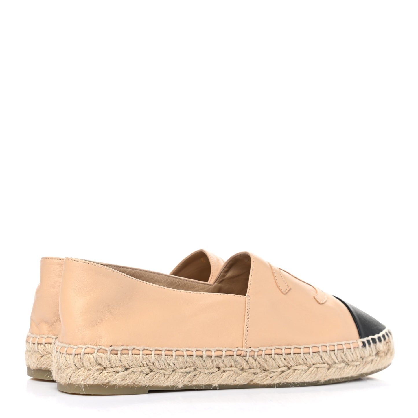 Lambskin CC Espadrilles 39 Beige Black