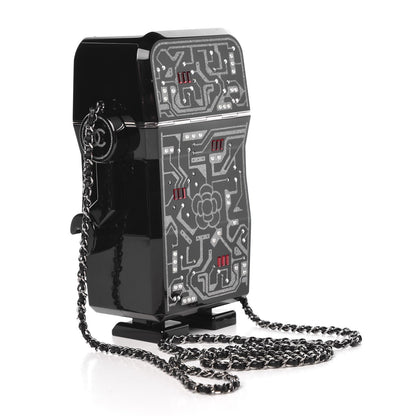 Chanel Plexiglass Crystal Robot Minaudiere Clutch Black 6 of 51