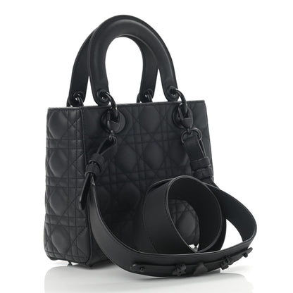 Christian Dior Ultra Matte Calfskin Cannage Small My ABCDior Lady Dior Black 3 of 16