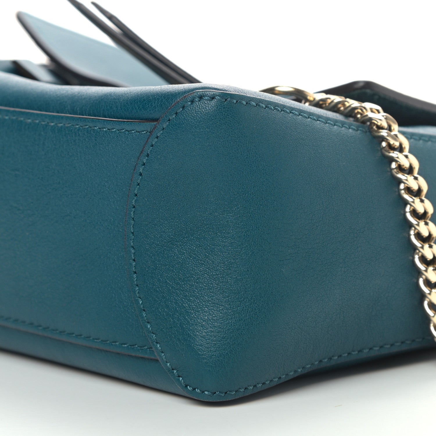 Chloe Calfskin Small Faye Day Shoulder Bag Blue 9 of 9