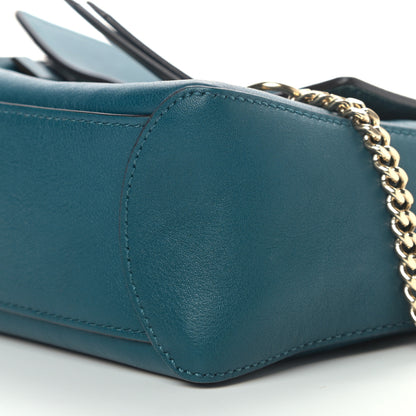 Chloe Calfskin Small Faye Day Shoulder Bag Blue 9 of 9