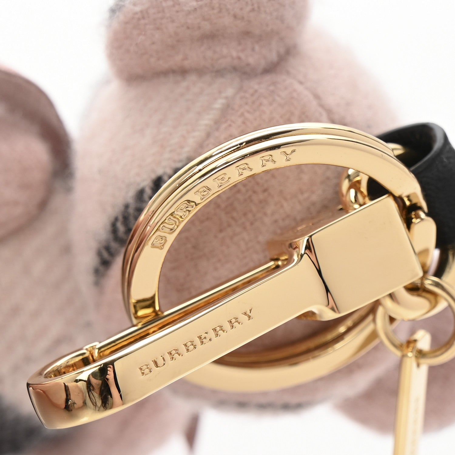 Burberry Cashmere Check Thomas Bear Keychain Charm Ash Rose 3 of 4