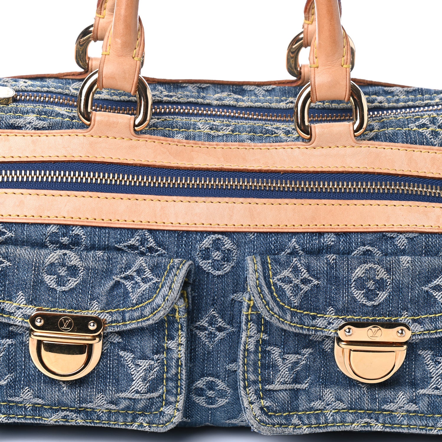 Louis Vuitton Monogram Denim Neo Speedy Blue 8 of 10