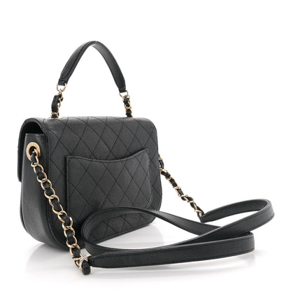 Chanel Grained Calfskin Quilted Small Cuba Top Handle Flap Black 3 of 12