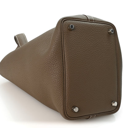 Hermes Taurillon Clemence Picotin Lock 18 PM Etoupe 17 of 19