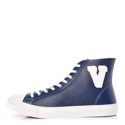 Louis Vuitton Calfskin Tattoo Sneaker Boots 9 Blue 1 of 9