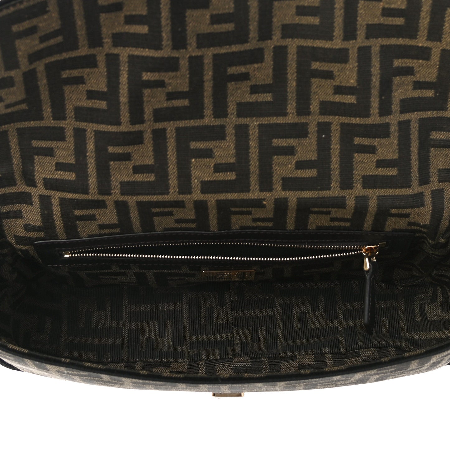 Fabric Jacquard FF 1974 Medium Baguette Tobacco Moro Black