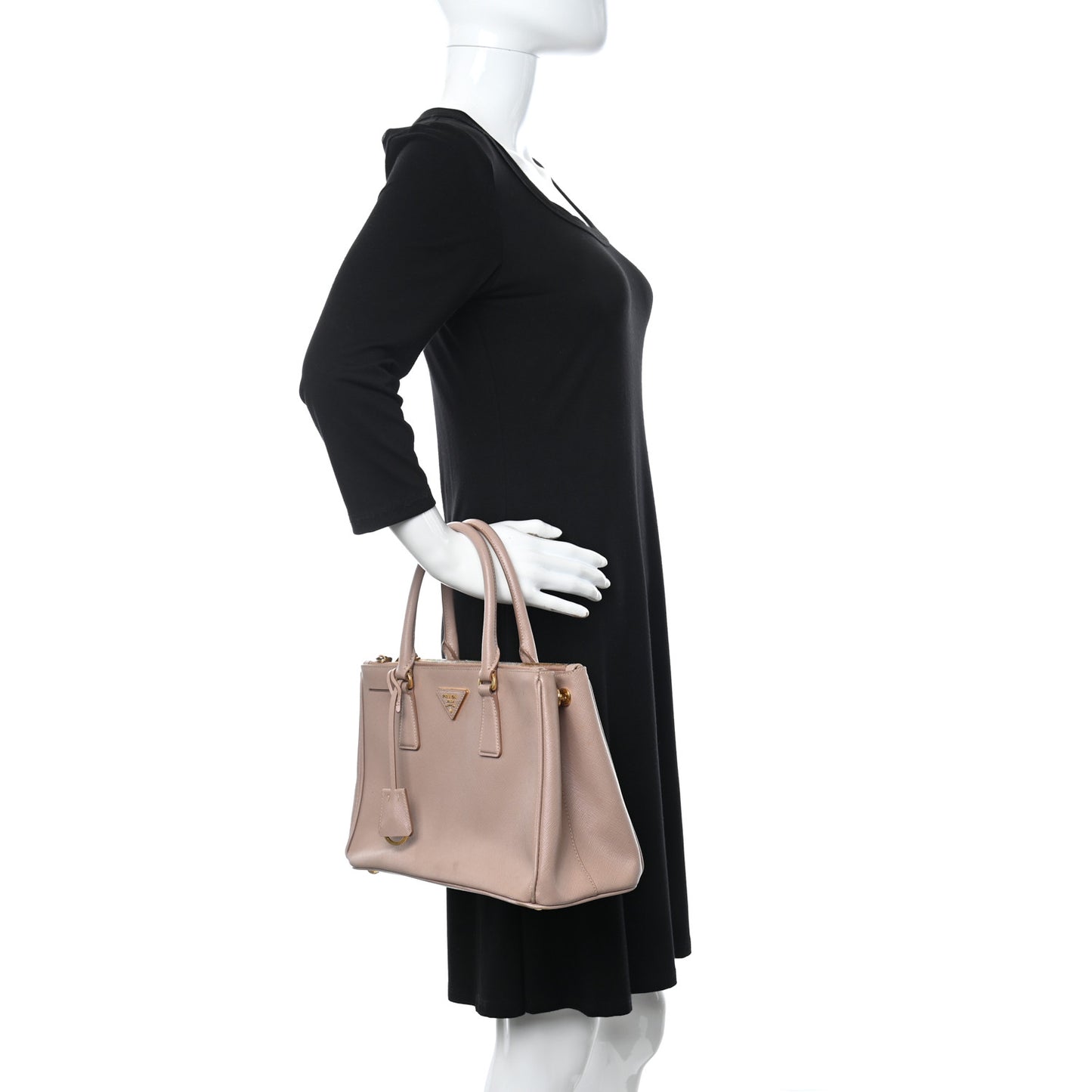 Saffiano Small Galleria Double Zip Tote Cammeo