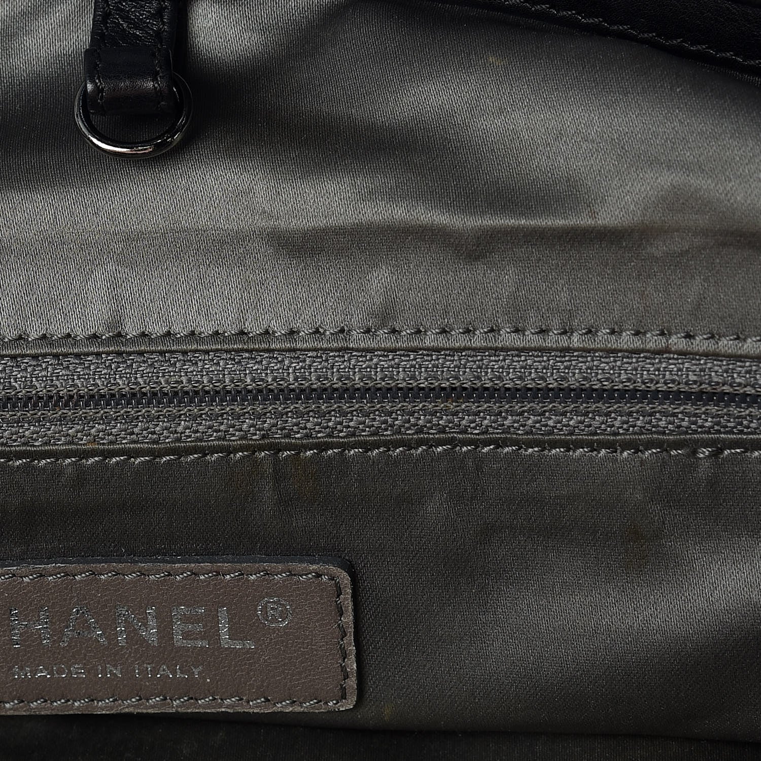 Chanel Lambskin East West Soho Shopper Black 10 of 15