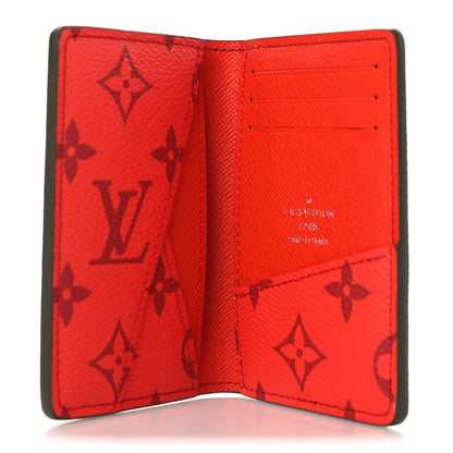 Louis Vuitton Monogram Pocket Organizer NM Khaki Green Vermillion Red 5 of 7
